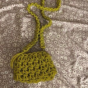 Handcrafted Yellow Crochet Bag